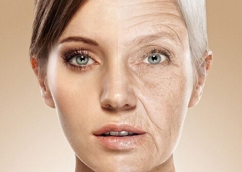 prima e dopo il ringiovanimento della pelle del viso con il laser
